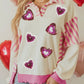 The Sequin Heart Candy Striper Top