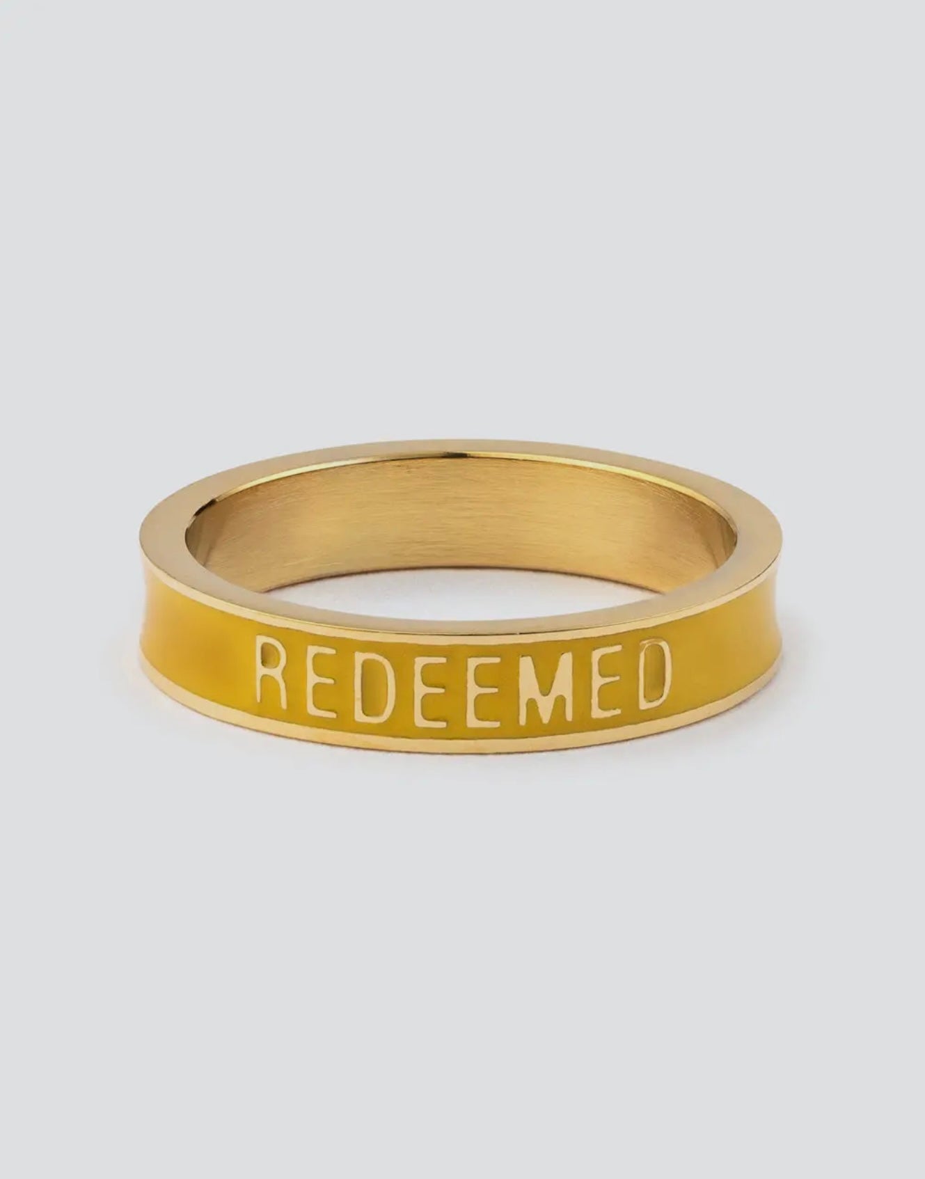 Yellow Enamel Redeemed Ring