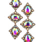 Western Triple Oval Rhinestone Earring