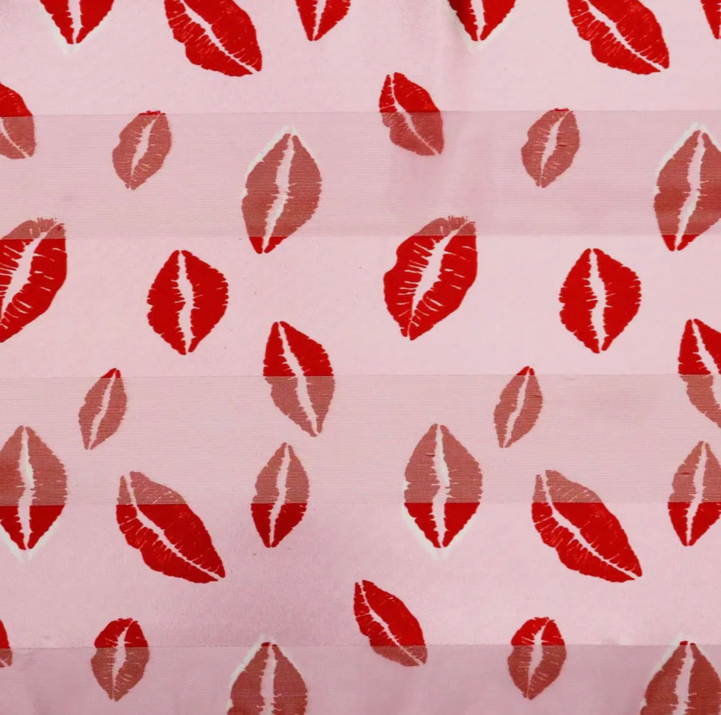 Valentine Red Lips Pattern Satin Scarf