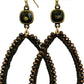 Chocolate Bead Teardrop Earring