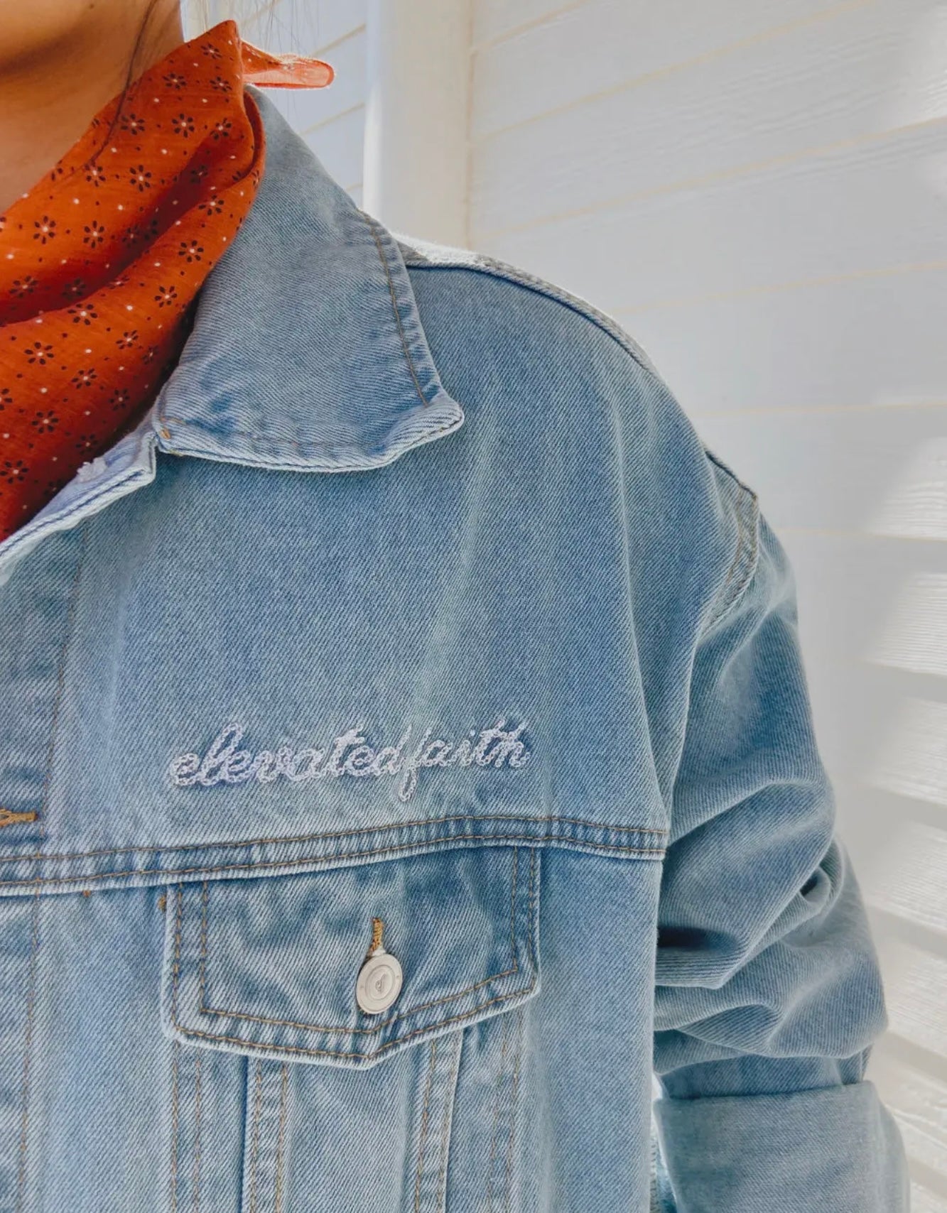 What A Friend in JESUS Denim Jacket