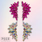 Crescent AB Rhinestone Earring