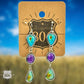 Triple Stone Drop Earring