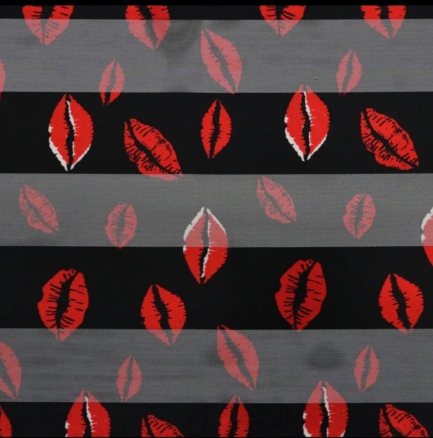 Valentine Red Lips Pattern Satin Scarf