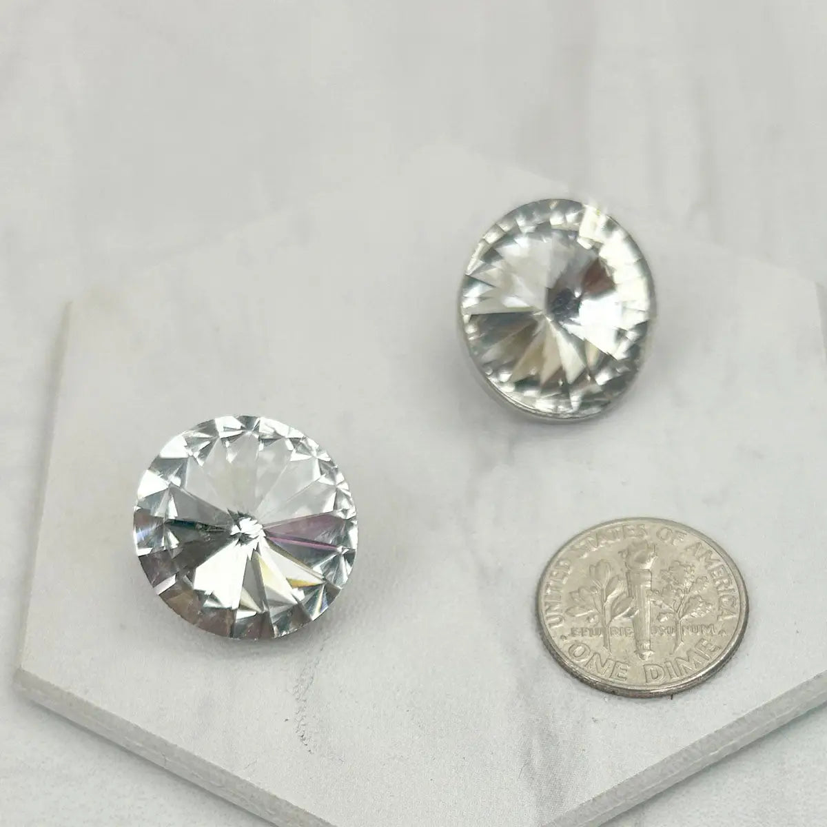 Clear Crystal Diamond Earrings