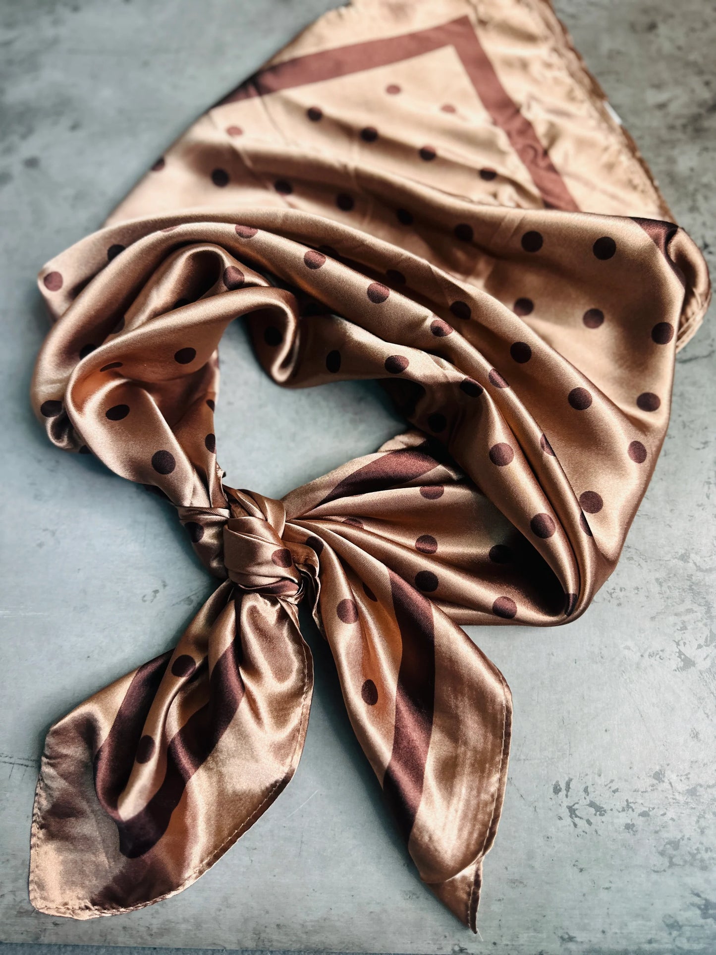 Brown Polka Dot Wild Rag