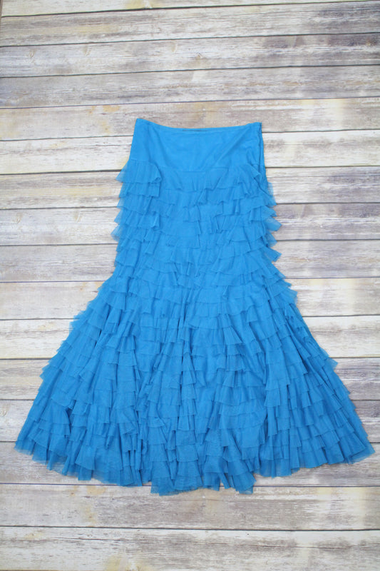 Turquoise Ruffle Skirt