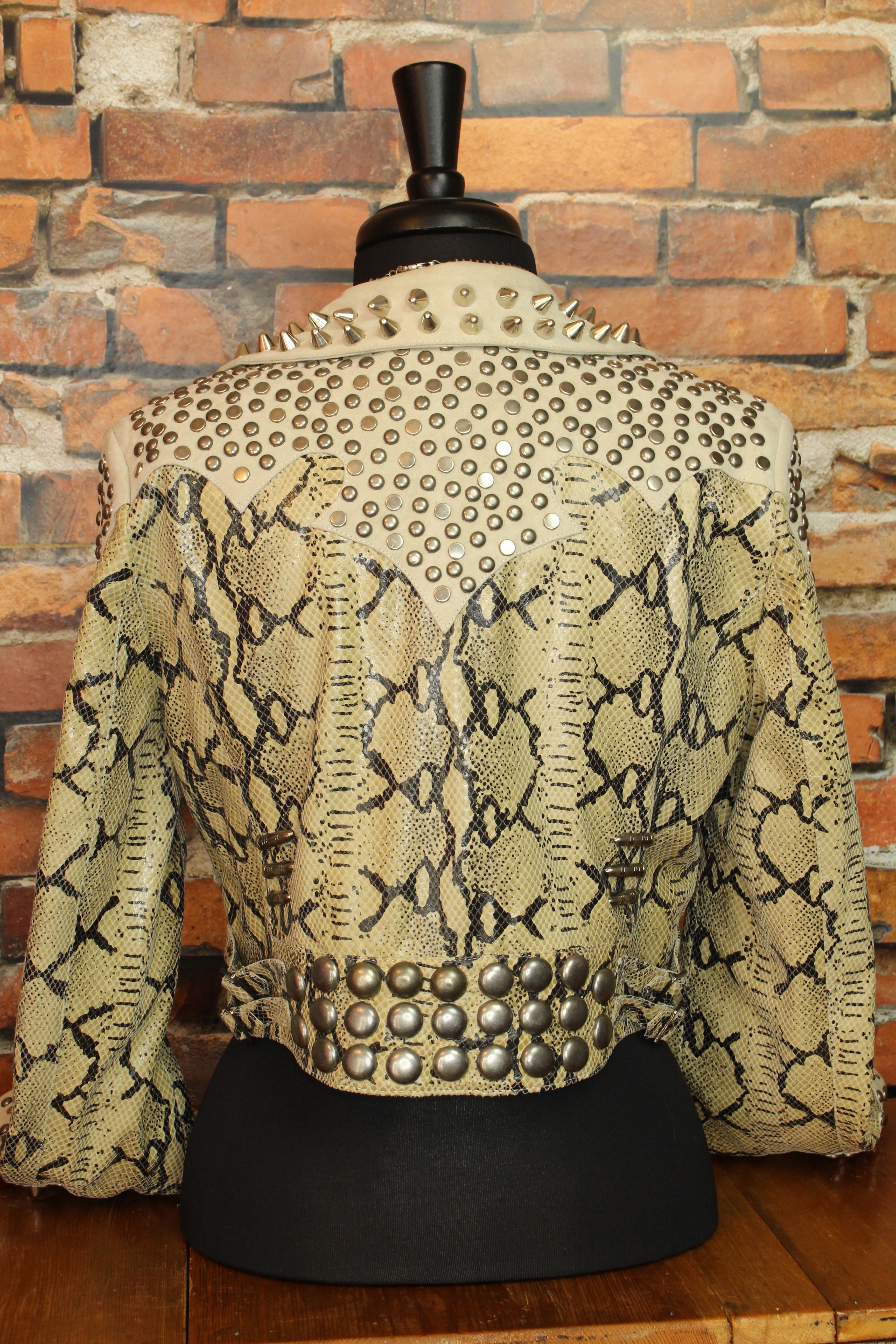 Men's Real Leather Biker Jacket | Crocodile & Snake Embossed – Sol Hermosa  Inc.